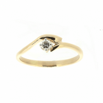 Goldring mit Diamant