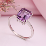 Ring aus Wei?gold mit Amethyst