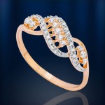 Russisches Goldring 585, bicolor