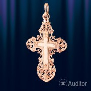 Orthodox Kreuz-Anhaenger russisches Gold