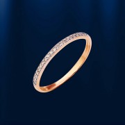 Goldring mit Brillanten. Bicolor