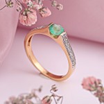 Goldring. Diamanten & Smaragd