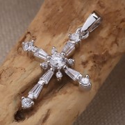 Kreuz Anhänger russisches Silber