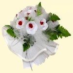 Hochzeit Blumenstrauß "Weiß & Rot" Deko