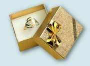 Box für Ringe und Ohrringe goldfarbig
