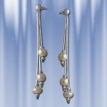 Ohrhänger aus Silber mit Perle
